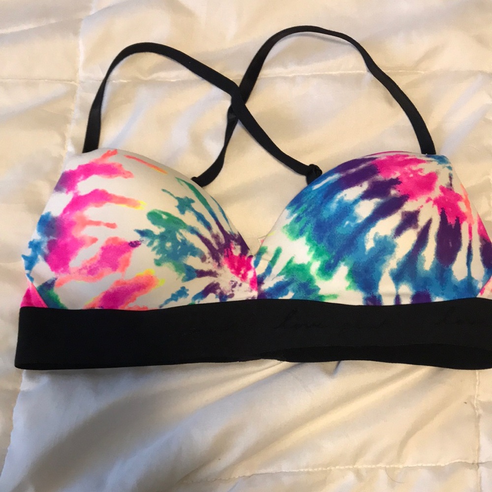 Pink wireless bra.